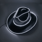 Chapeau cowboy avec éclairage LED blanc (1)