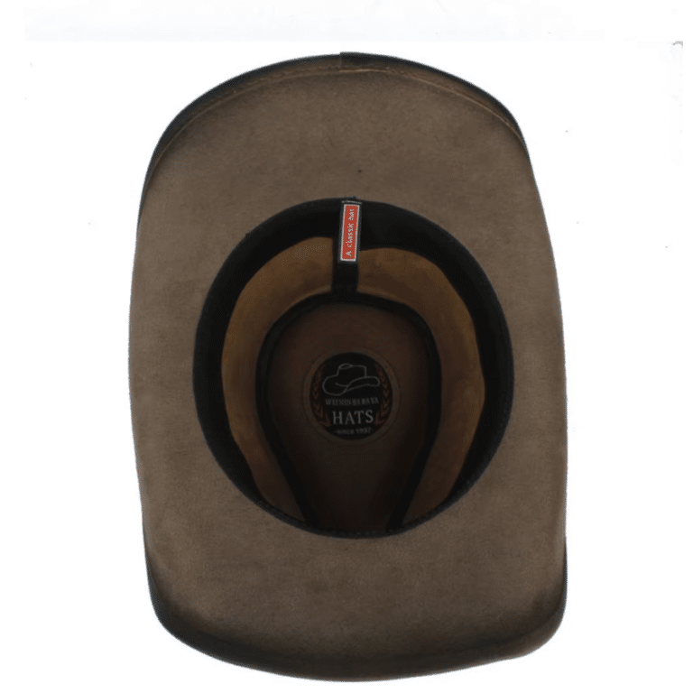 Chapeau cowboy femme​ en cuir motif taureau (3)
