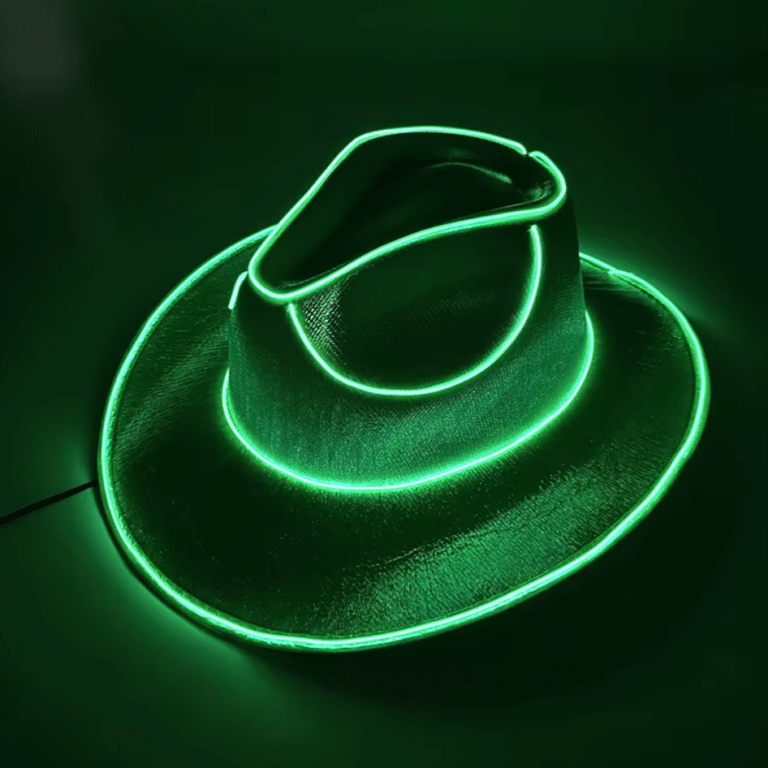 Chapeau cowboy led vert (2)