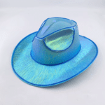Chapeau cowboy lumineux led bleu (2)