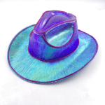 Chapeau cowboy style néon violet vintage (1)