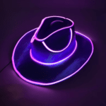 Chapeau cowboy style néon violet vintage (2)