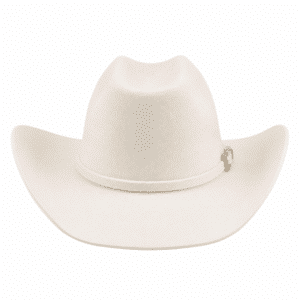 Chapeau cowboy femme​​ blanc larges bords relevés