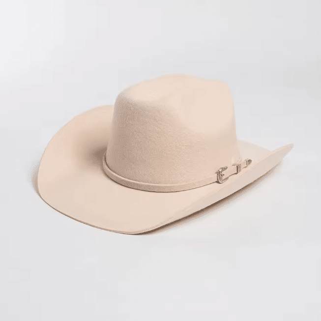 Chapeau de cowboy homme​ blanc larges bords relevés (2)