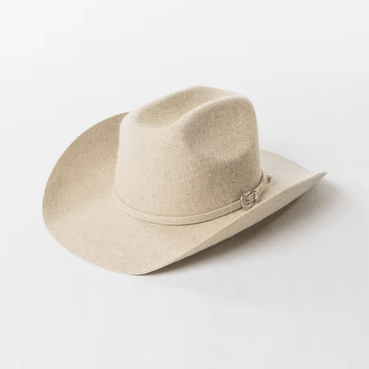 Chapeau de cowboy homme​ blanc larges bords relevés (3)