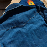 Chemise cowboy homme coton bleu broderies western (7)