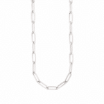 Collier chaîne biker argent maille trombone (4)