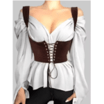 Corset cowboy court noir lacets (3)