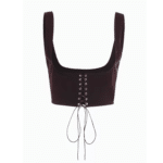 Corset cowboy court noir lacets (4)
