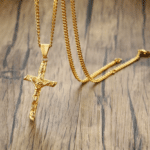 Crucifix croix plaqué or (1)