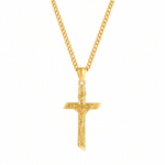 Crucifix croix plaqué or (4)