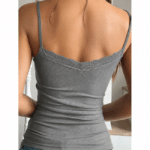 Débardeur gris​ dentelle (1)