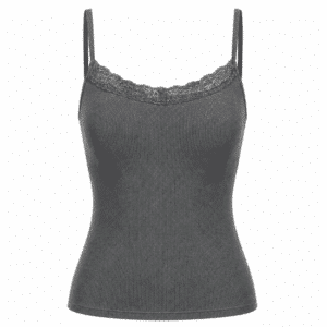 Débardeur gris​ dentelle