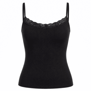 Débardeur noir femme dentelle