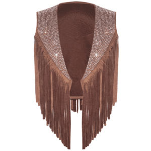 Gilet cowboy déguisement enfant à franges et strass