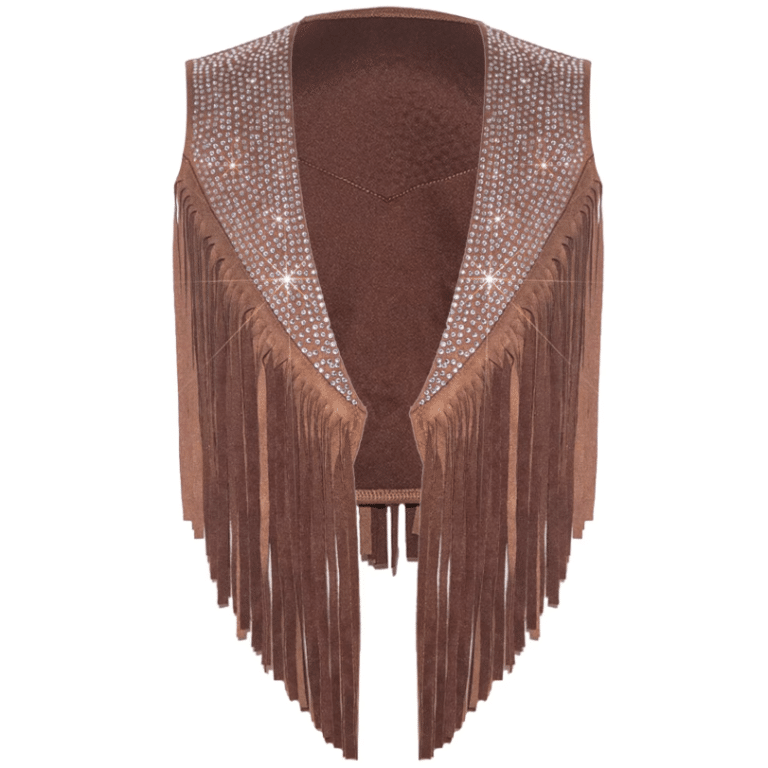 Gilet cowboy déguisement enfant à franges et strass (1)