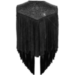 Gilet cowboy enfant noir franges strass (2)