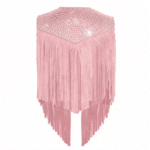 Gilet cowboy enfant rose franges strass (1)