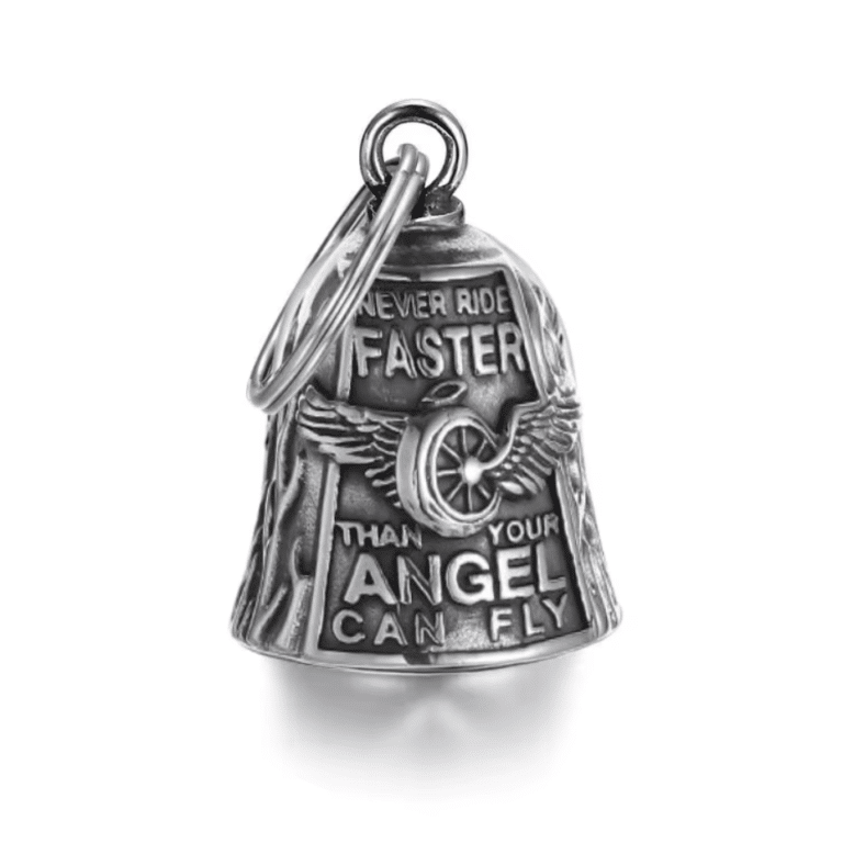 Porte-clés cloche porte-bonheur pour motard biker (1)