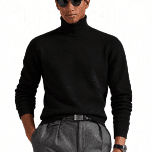 Pull col roulé homme