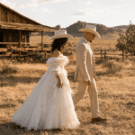 Robe western blanche longue mariage cowboy (3)