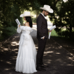 Robe western blanche longue mariage cowboy (5)
