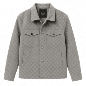 Surchemise country grise motif damier