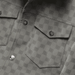 Surchemise country grise motif damier (5)