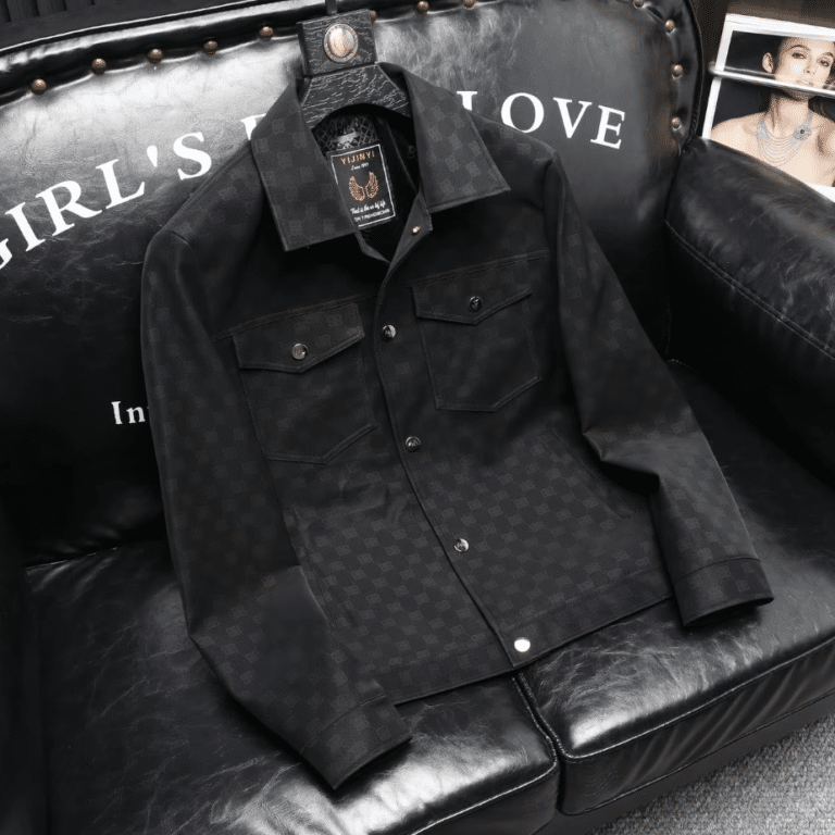 Surchemise country grise motif damier (7)