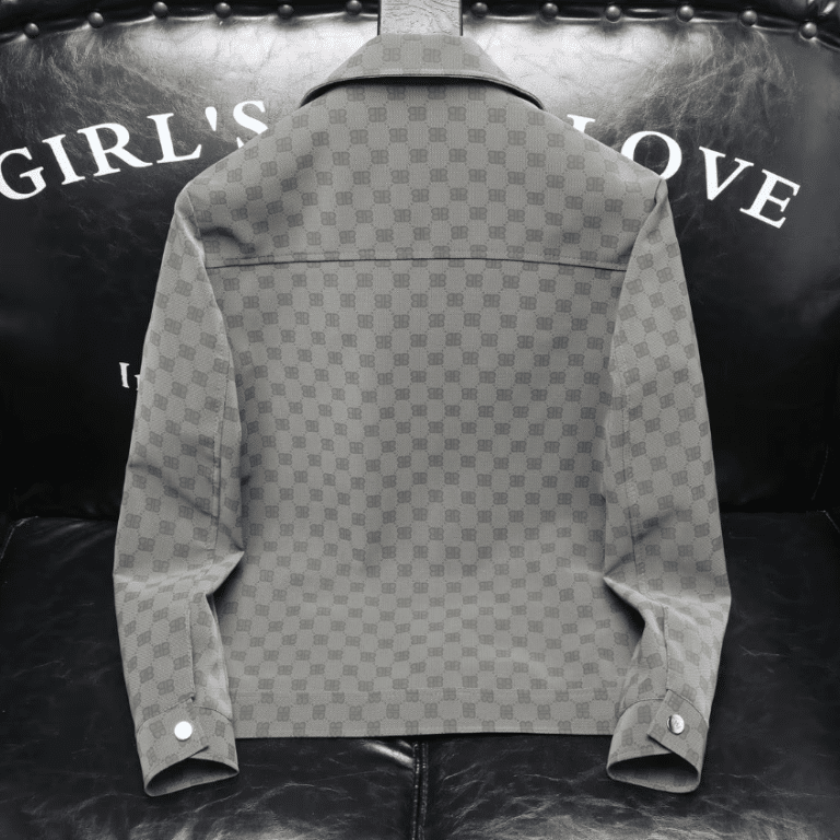 Surchemise country grise motif damier (8)