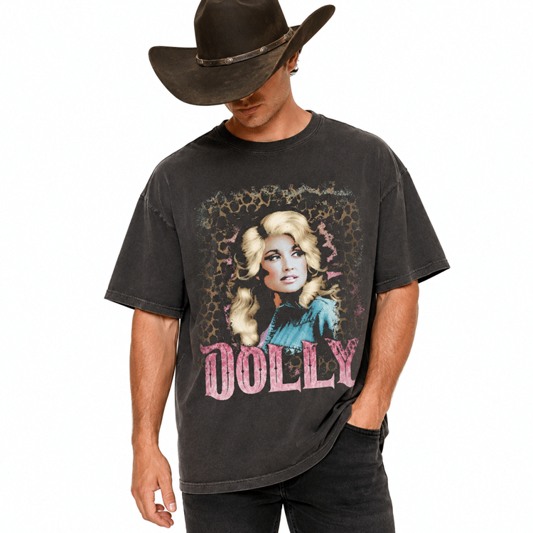 T-shirt cowboy noir Dolly 100 % coton (1)