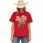 T-shirt cowboy noir Dolly country (4)