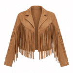 Veste cowboy camel franges style western (2)