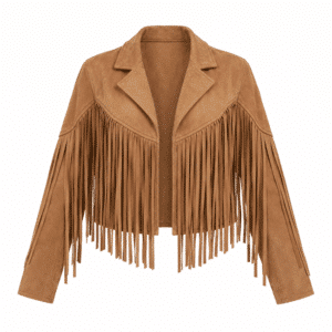 Veste cowboy camel franges style western
