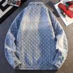 Veste cowboy homme bleu clair country motifs relief (3)