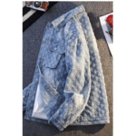 Veste cowboy homme bleu clair country motifs relief (4)