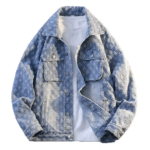 Veste cowboy homme bleu clair country motifs relief (6)