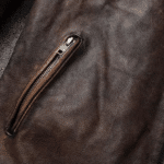 Veste cowboy homme en cuir de vachette vintage style biker (4)