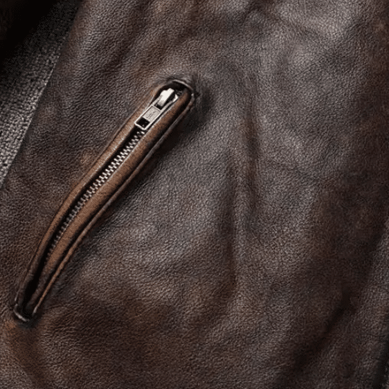 Veste cowboy homme en cuir de vachette vintage style biker (4)