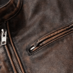 Veste cowboy homme en cuir de vachette vintage style biker (5)