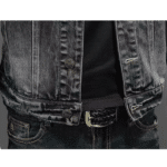 Veste cowboy homme jean broderies ailes blanches (3)