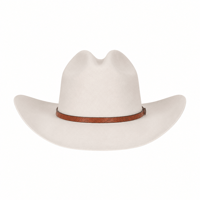 chapeau cowboy femme​ blanc cassé feutre de laine (2)