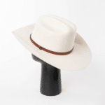 chapeau cowboy femme​ blanc cassé feutre de laine (5)