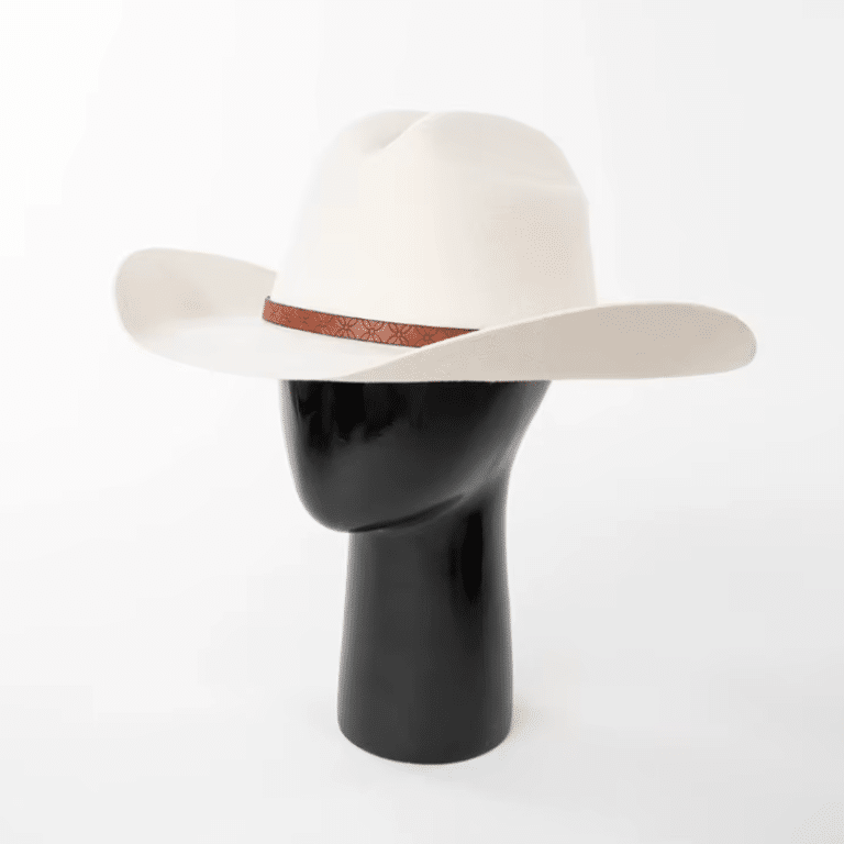 chapeau cowboy femme​ blanc cassé feutre de laine (6)