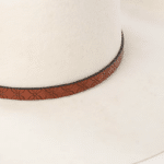 chapeau cowboy femme​ blanc cassé feutre de laine (7)