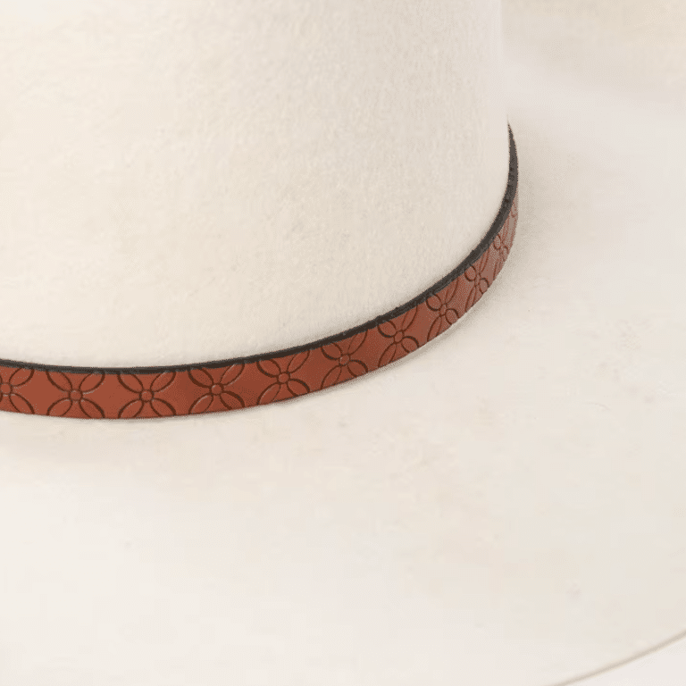 chapeau cowboy femme​ blanc cassé feutre de laine (7)