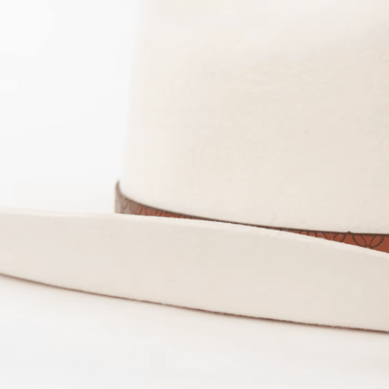 chapeau cowboy femme​ blanc cassé feutre de laine (8)
