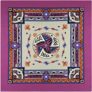 Bandana cowboy violet motif western