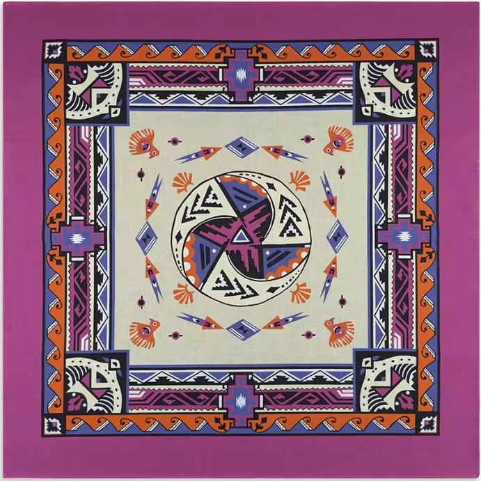 Bandana cowboy violet motif western