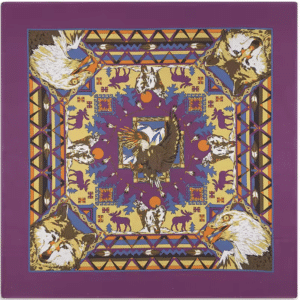 Bandana cowboy violet vintage aigle et loup